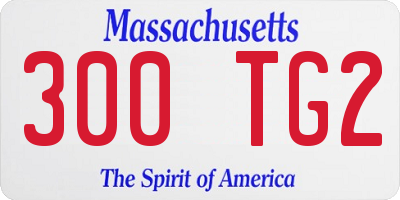 MA license plate 300TG2