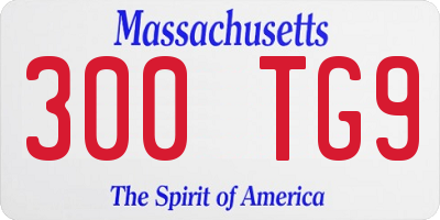 MA license plate 300TG9
