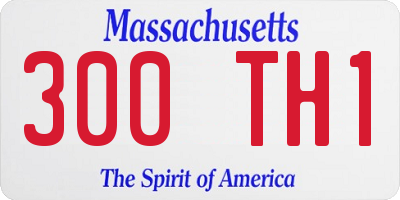 MA license plate 300TH1