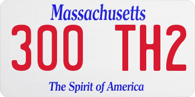 MA license plate 300TH2