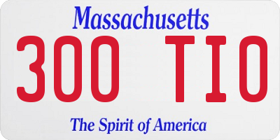 MA license plate 300TI0