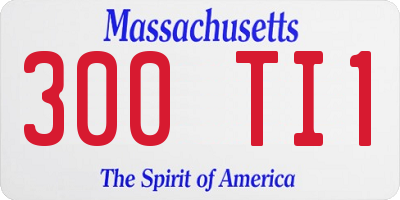 MA license plate 300TI1