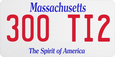 MA license plate 300TI2