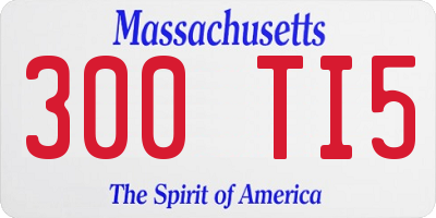 MA license plate 300TI5