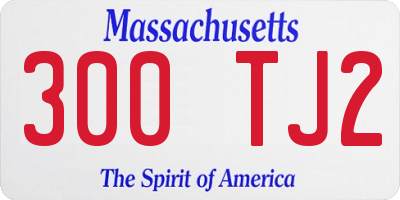 MA license plate 300TJ2