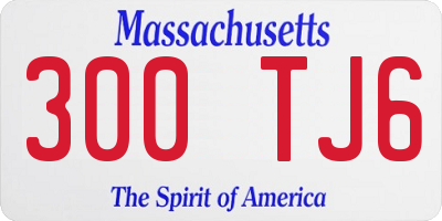 MA license plate 300TJ6