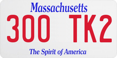 MA license plate 300TK2
