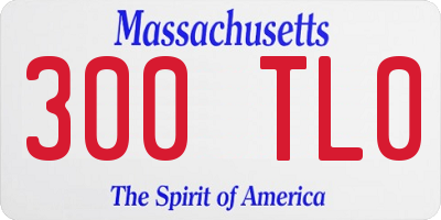 MA license plate 300TL0