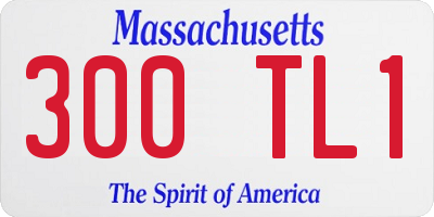 MA license plate 300TL1