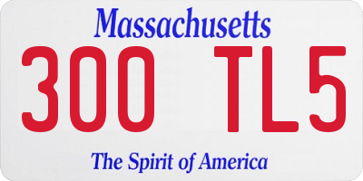 MA license plate 300TL5