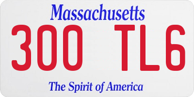 MA license plate 300TL6