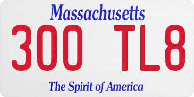 MA license plate 300TL8