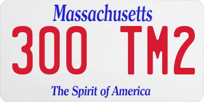 MA license plate 300TM2
