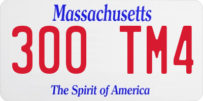MA license plate 300TM4