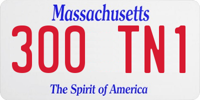 MA license plate 300TN1