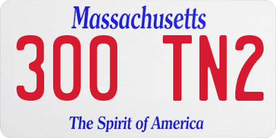 MA license plate 300TN2