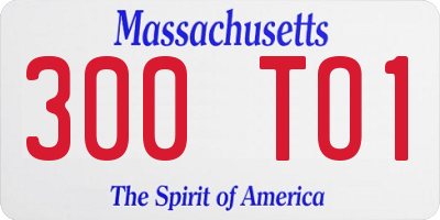 MA license plate 300TO1