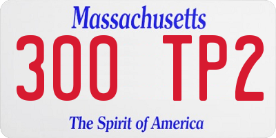 MA license plate 300TP2