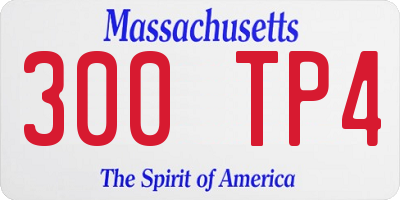 MA license plate 300TP4