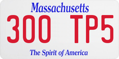 MA license plate 300TP5