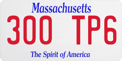 MA license plate 300TP6