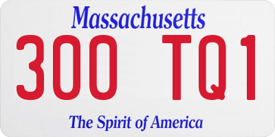 MA license plate 300TQ1