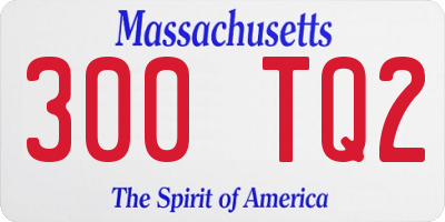 MA license plate 300TQ2