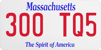 MA license plate 300TQ5