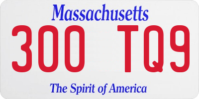 MA license plate 300TQ9