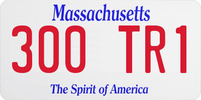 MA license plate 300TR1