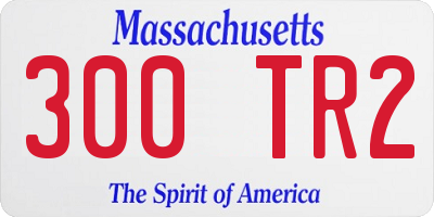 MA license plate 300TR2