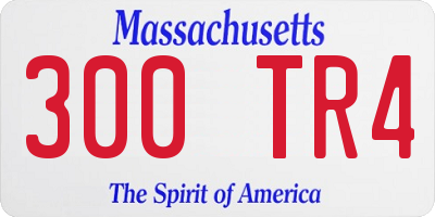 MA license plate 300TR4