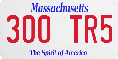 MA license plate 300TR5