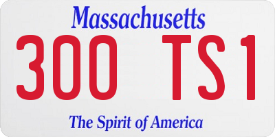 MA license plate 300TS1