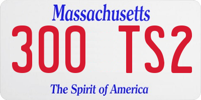 MA license plate 300TS2