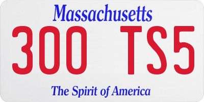 MA license plate 300TS5