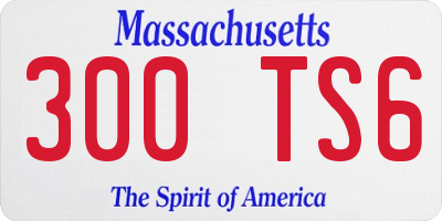 MA license plate 300TS6
