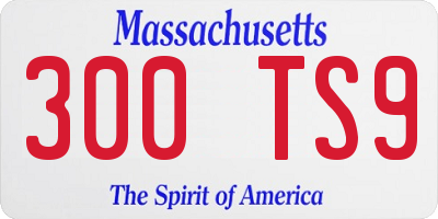 MA license plate 300TS9