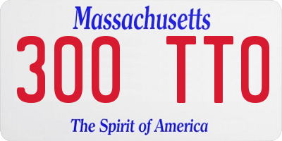 MA license plate 300TT0