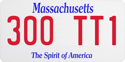 MA license plate 300TT1