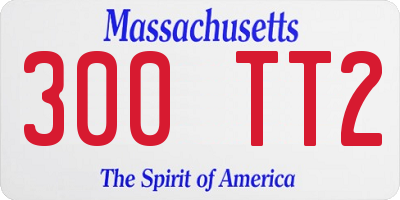 MA license plate 300TT2