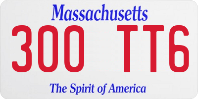 MA license plate 300TT6