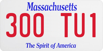 MA license plate 300TU1