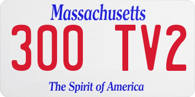 MA license plate 300TV2