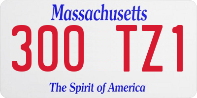 MA license plate 300TZ1