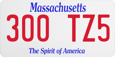 MA license plate 300TZ5
