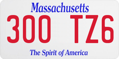 MA license plate 300TZ6