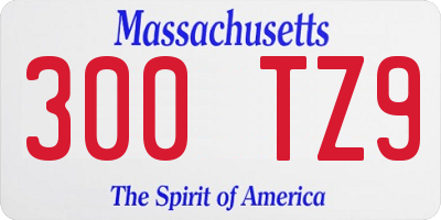 MA license plate 300TZ9