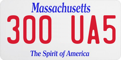 MA license plate 300UA5