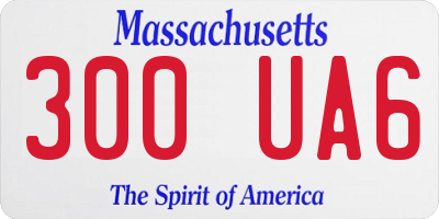 MA license plate 300UA6